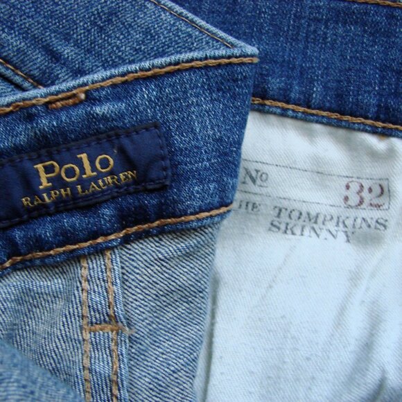 Polo Ralph Lauren The Tompkins Skinny Jeans High Waist Size 32 - Picture 8 of 16